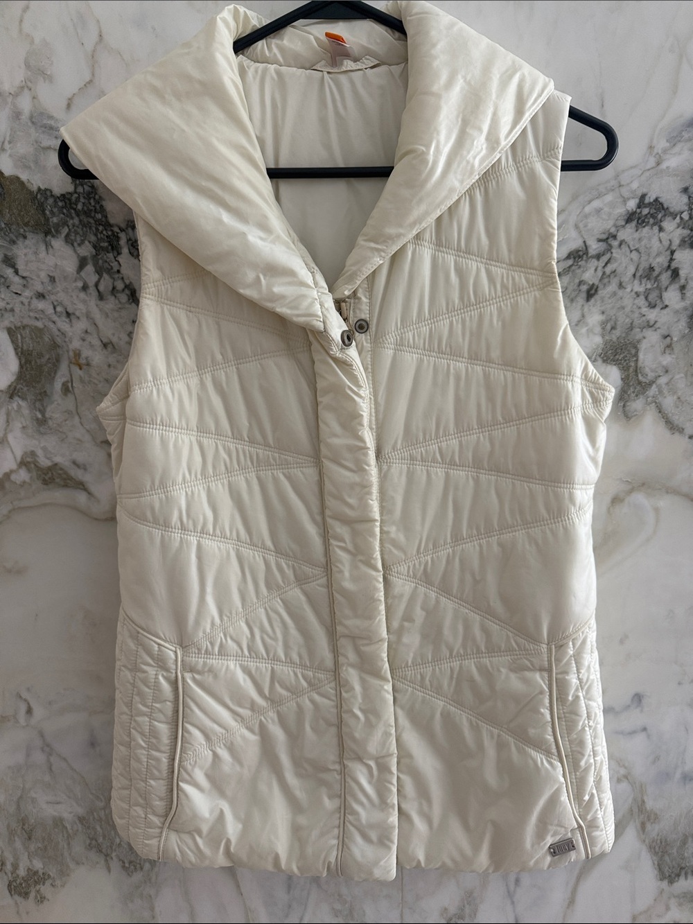 Lucy Cream Quilted Sleeveless Puffer Vest